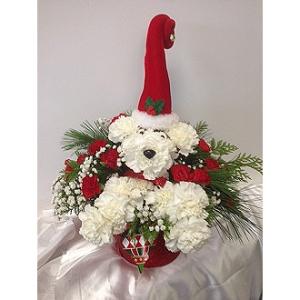 Santa Puppy – HIRT'S FLOWERS INC, Strongsville OH