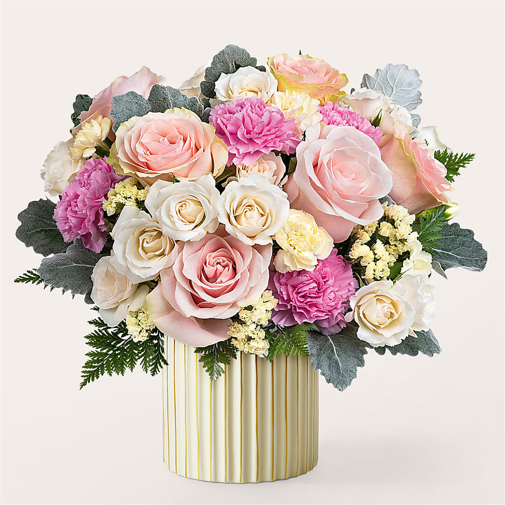 Blissful Moments Bouquet with Ivory Vase – HIRT'S FLOWERS INC, Strongsville OH