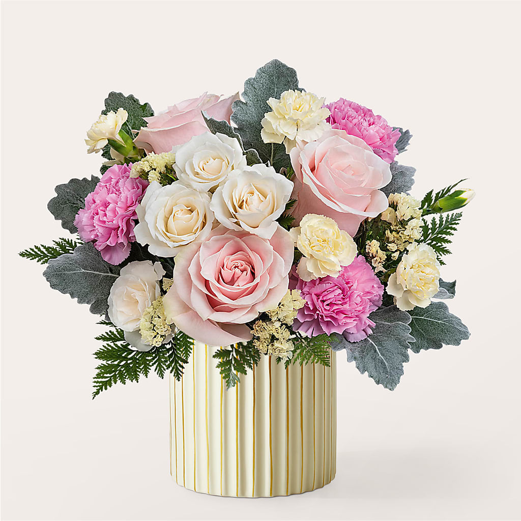 Blissful Moments Bouquet with Ivory Vase – HIRT'S FLOWERS INC, Strongsville OH