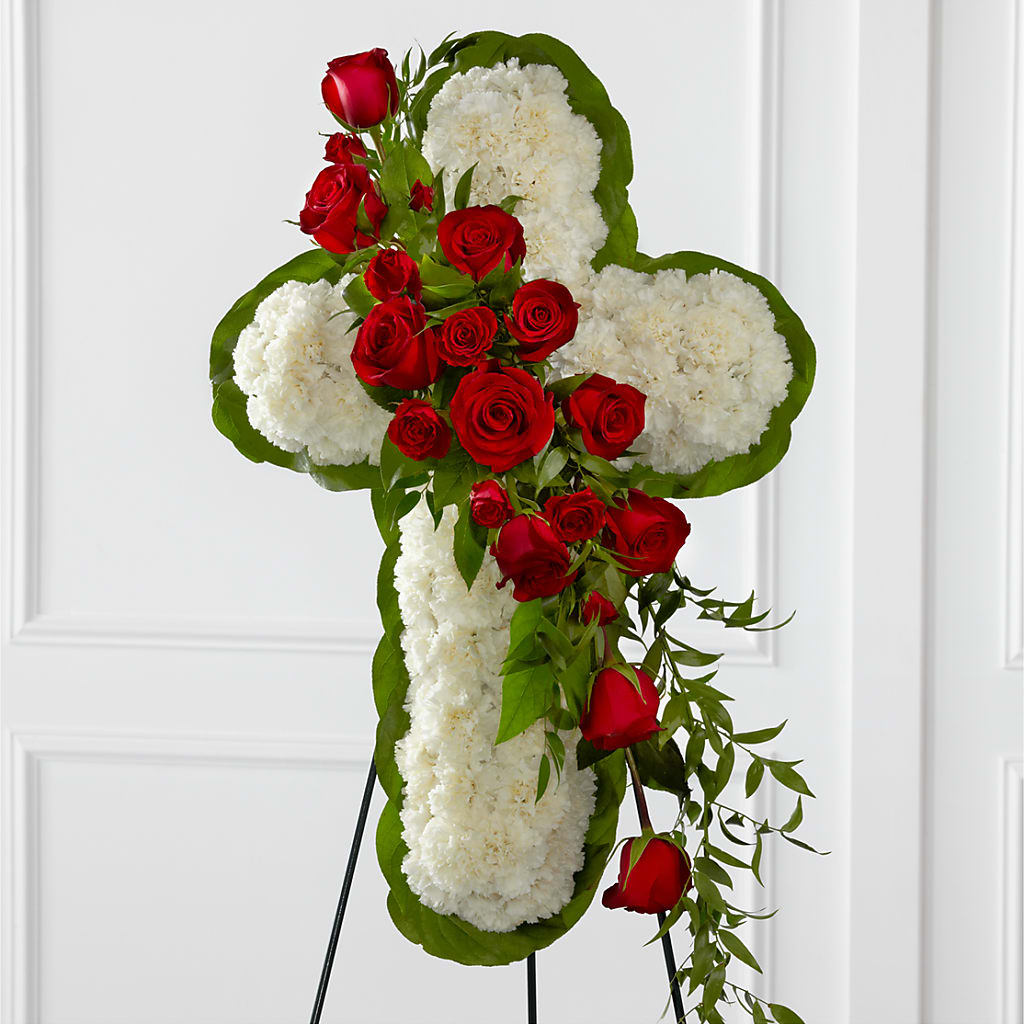 Floral Cross Easel – HIRT'S FLOWERS INC, Strongsville OH