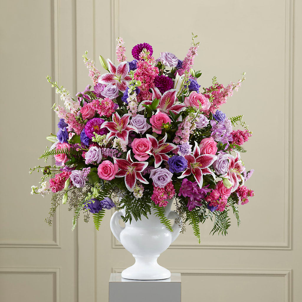 Peaceful Tribute Arrangement – HIRT'S FLOWERS INC, Strongsville OH
