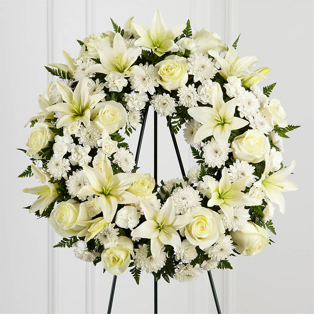 Treasured Tribute Wreath – HIRT'S FLOWERS INC, Strongsville OH