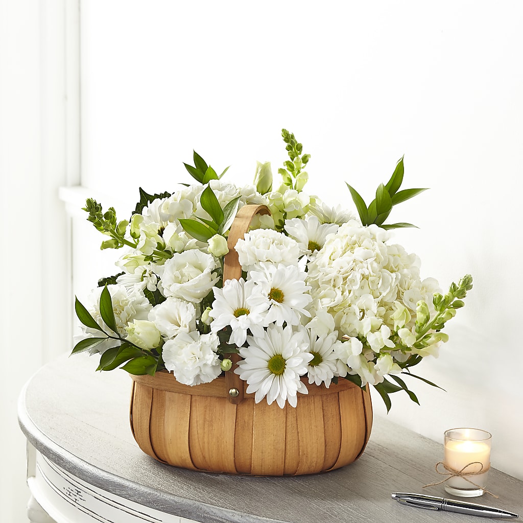 Pure Ivory Basket – HIRT'S FLOWERS INC, Strongsville OH