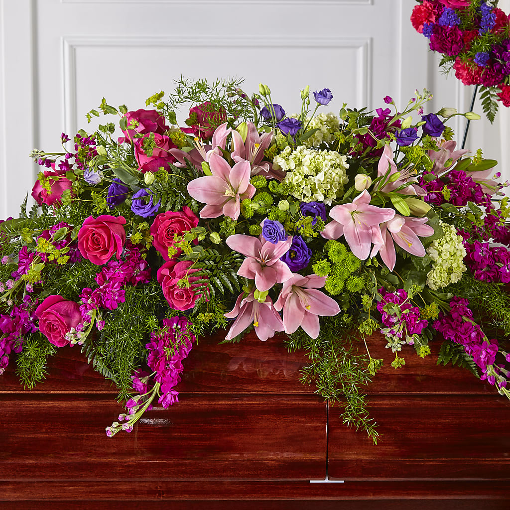 Radiant Tribute Casket Spray – HIRT'S FLOWERS INC, Strongsville OH
