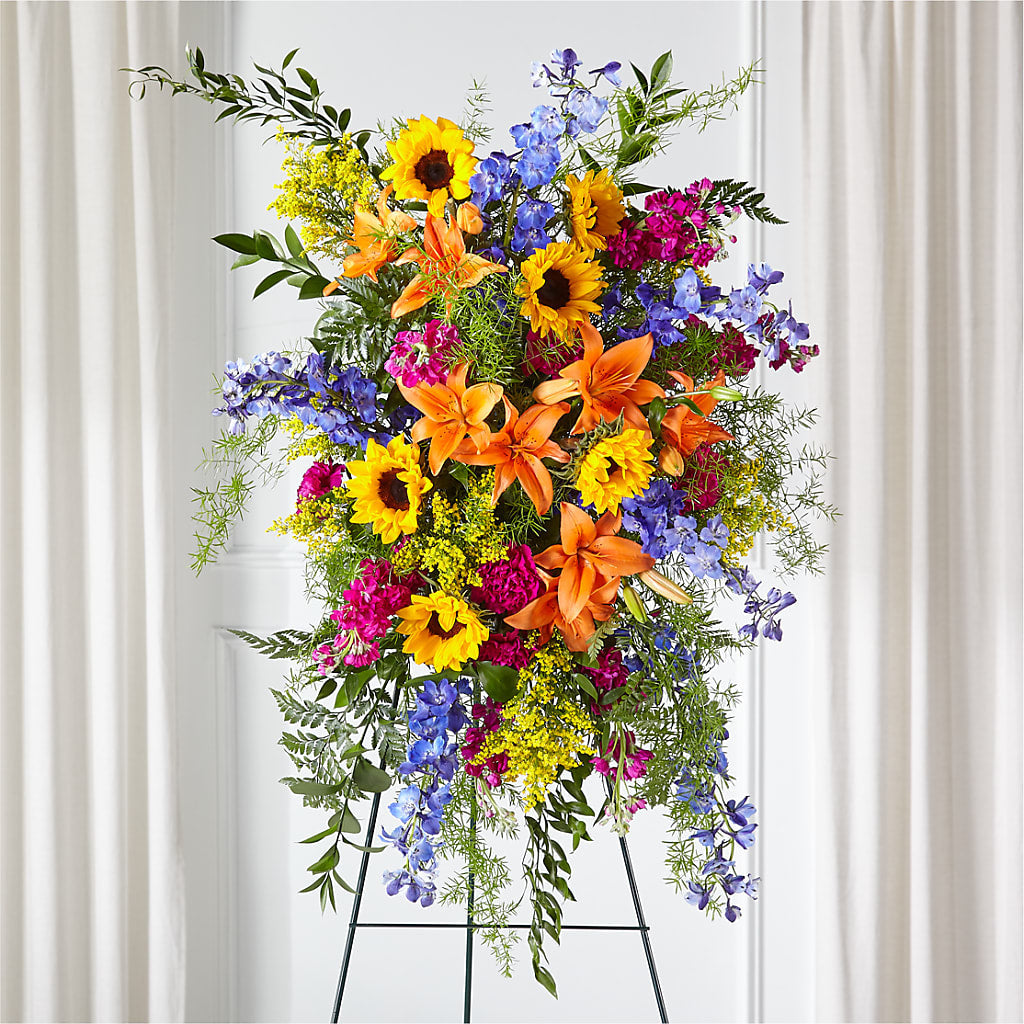 Sunlit Memories Standing Spray (Standard) – HIRT'S FLOWERS INC, Strongsville OH