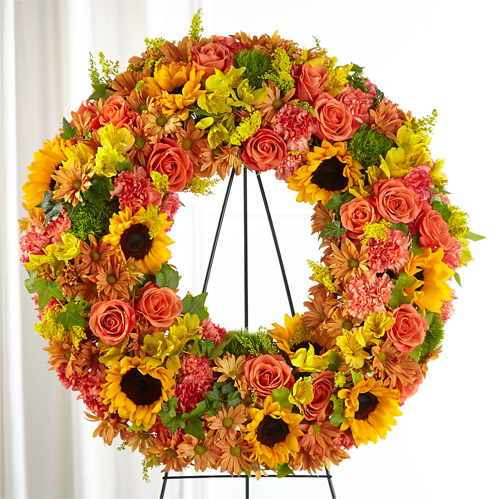 Autumnal Memories Wreath (Standard) – HIRT'S FLOWERS INC, Strongsville OH
