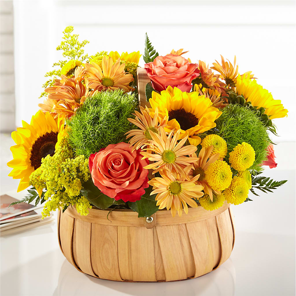 Harvest Sunflower Basket – HIRT'S FLOWERS INC, Strongsville OH