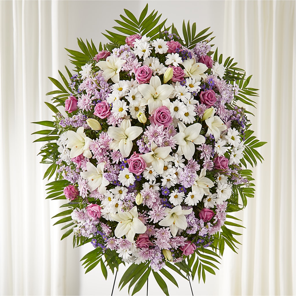 Surrounded by Love Standing Spray – HIRT'S FLOWERS INC, Strongsville OH