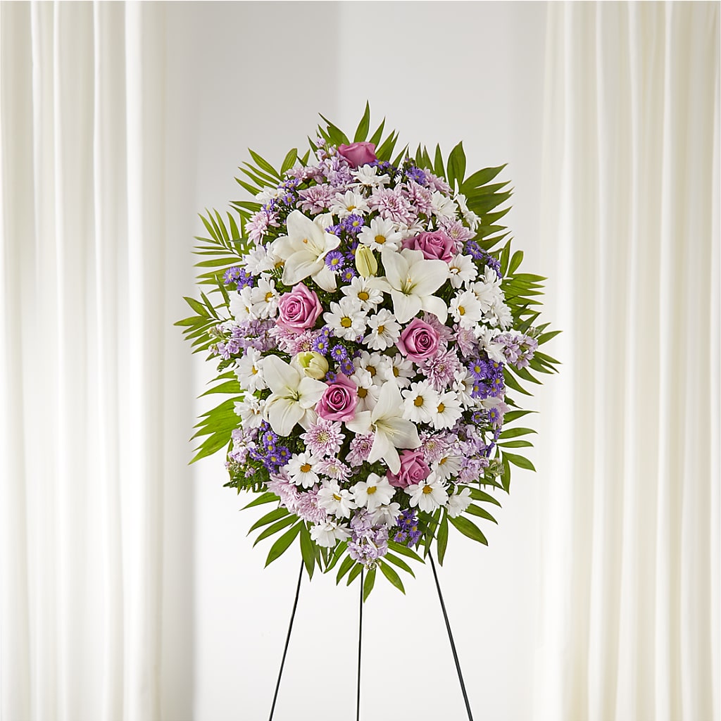 Surrounded by Love Standing Spray – HIRT'S FLOWERS INC, Strongsville OH