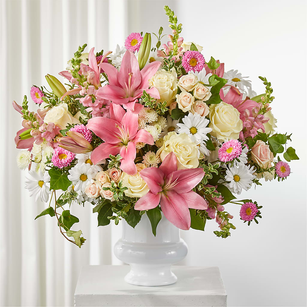 Empathetic Blooms Urn Arrangement – HIRT'S FLOWERS INC, Strongsville OH