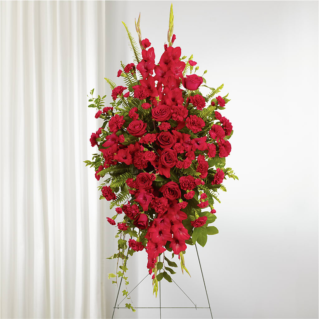 From the Heart Standing Spray – HIRT'S FLOWERS INC, Strongsville OH