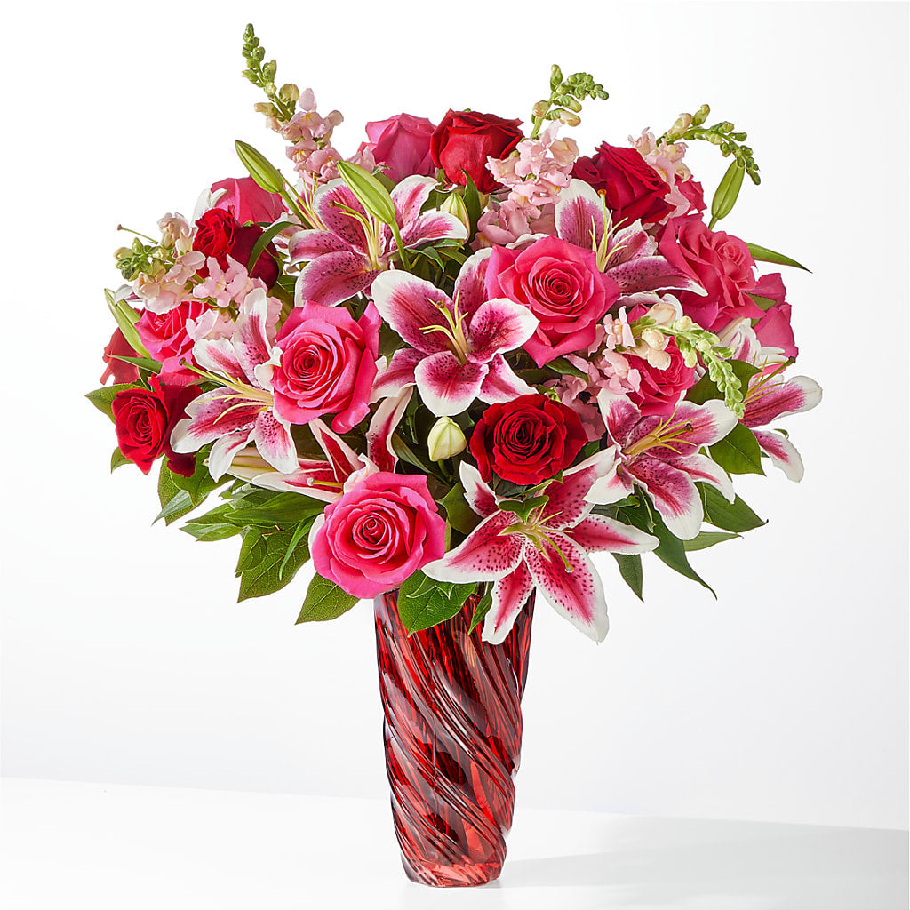 Always You Bouquet with Luxe Swirl Vase – HIRT'S FLOWERS INC, Strongsville OH