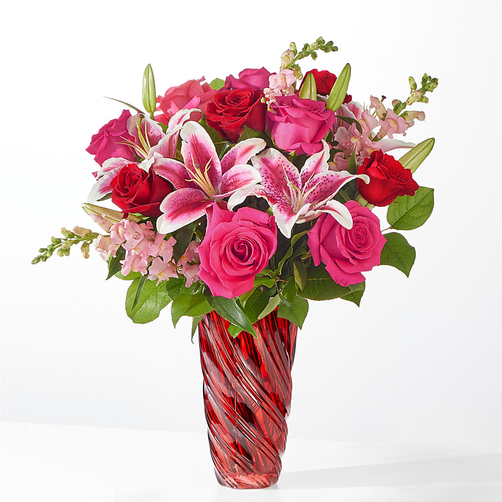 Always You Bouquet with Luxe Swirl Vase – HIRT'S FLOWERS INC, Strongsville OH