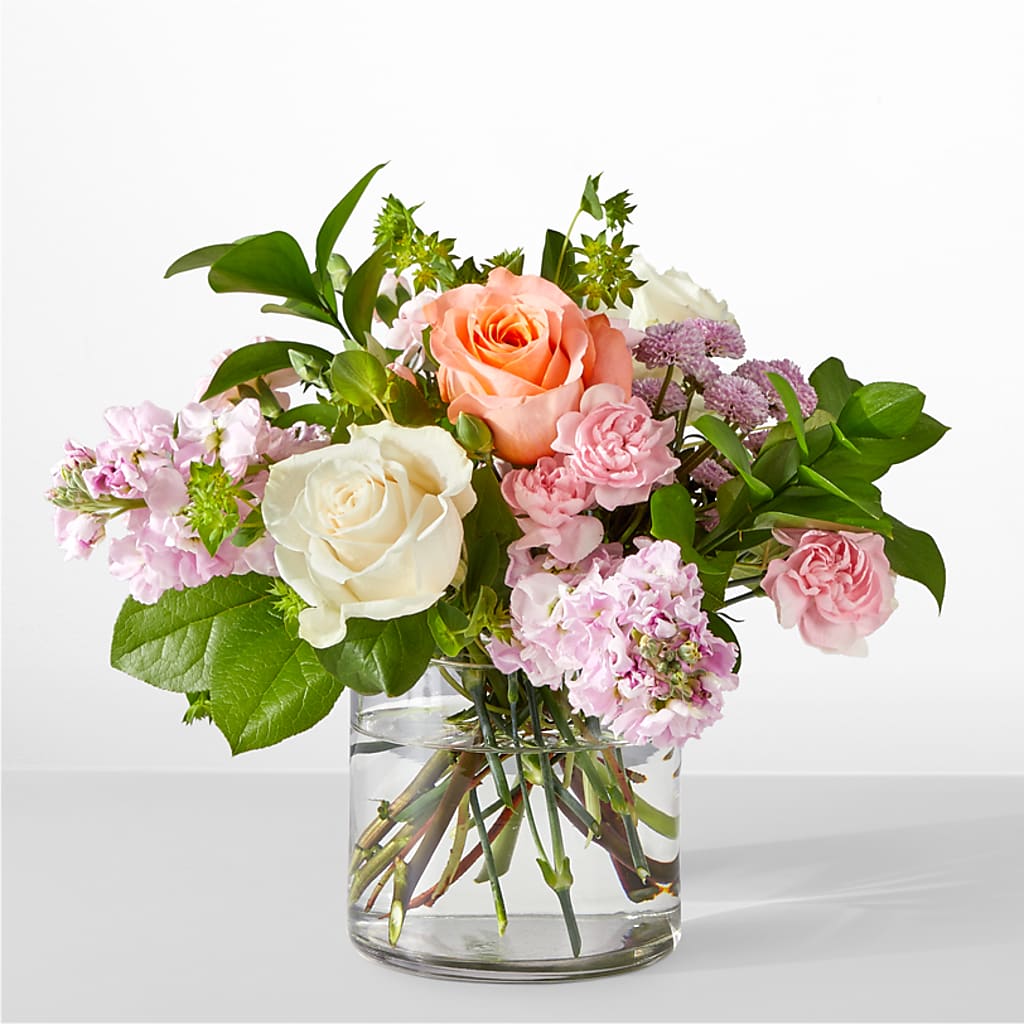 French Market Bouquet – lavender, peach, pink, white flower