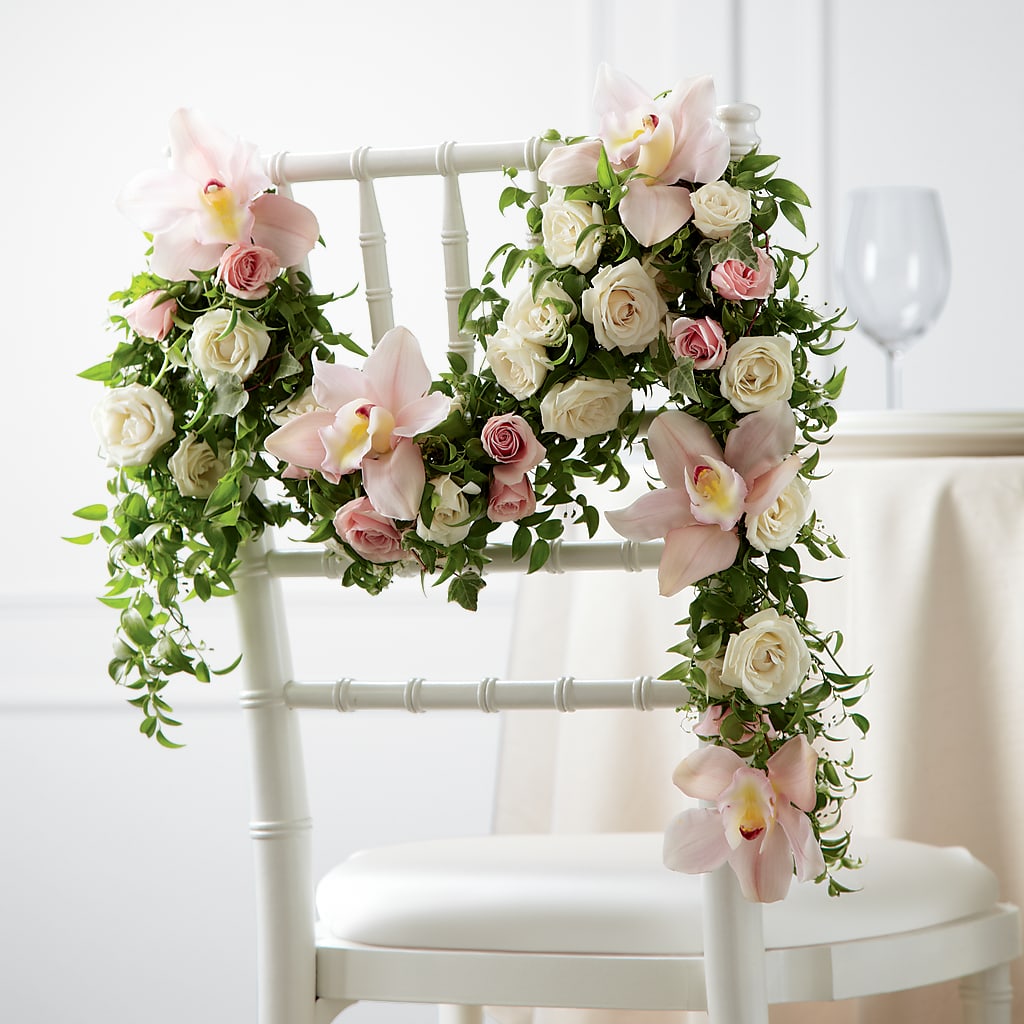 Orchid Rose Chair Décor – HIRT'S FLOWERS INC, Strongsville OH