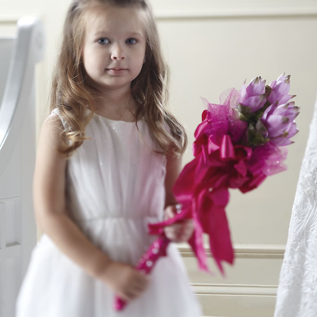 Sparkle Pink Flower Girl Bouquet – HIRT'S FLOWERS INC, Strongsville OH