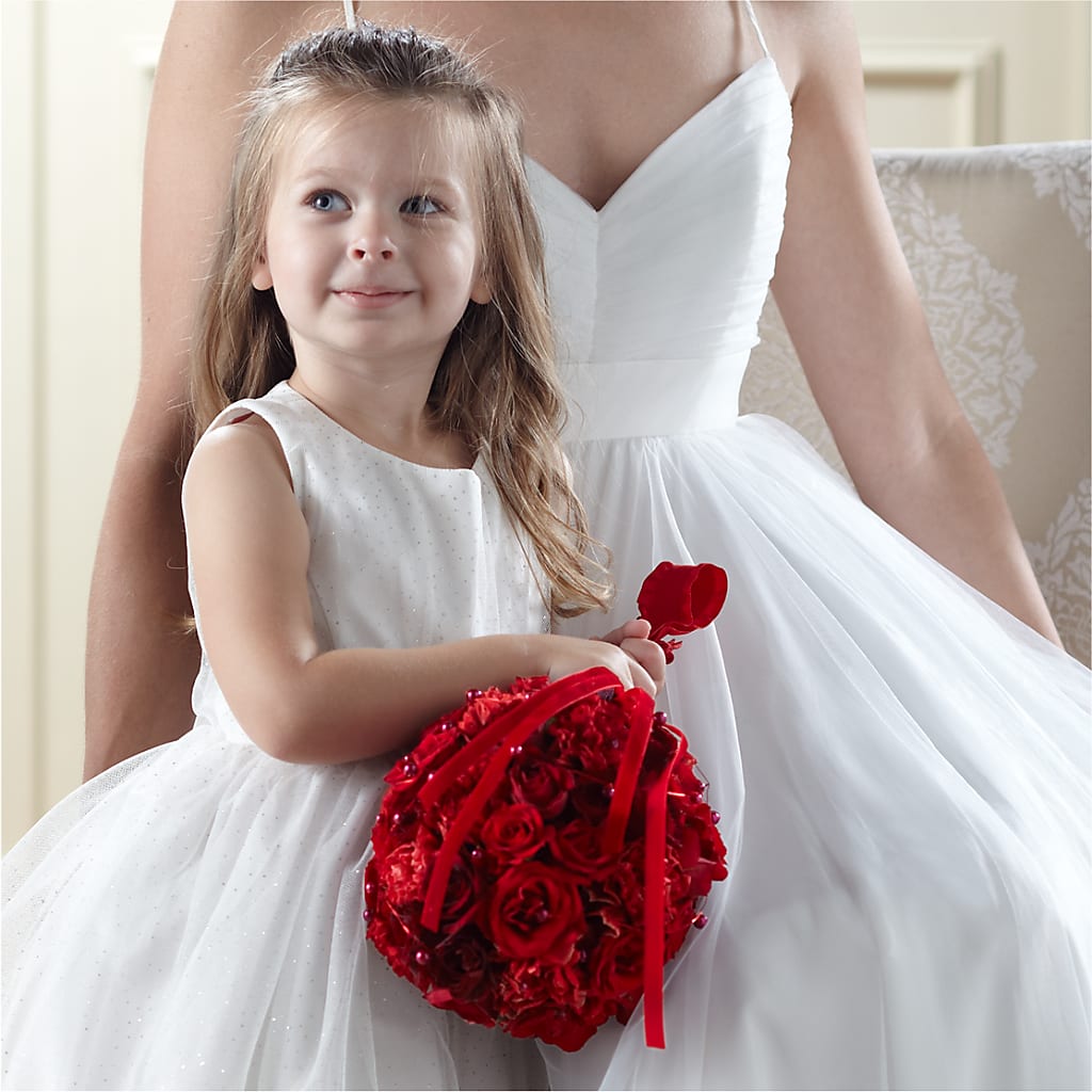 Pure at Heart Flower Girl Arrangement – HIRT'S FLOWERS INC, Strongsville OH