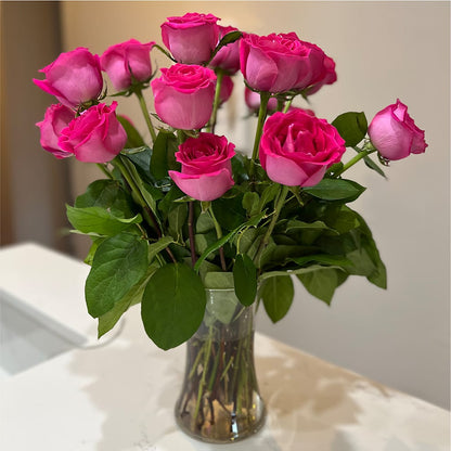 Long Stem Pink Rose Bouquet – HIRT'S FLOWERS INC, Strongsville OH