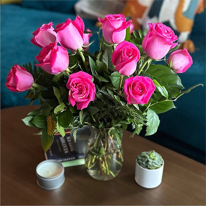 Long Stem Pink Rose Bouquet – HIRT'S FLOWERS INC, Strongsville OH