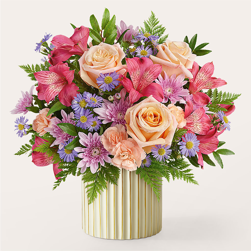 Sunset Serenade Bouquet – lavender, peach, pink, purple flower