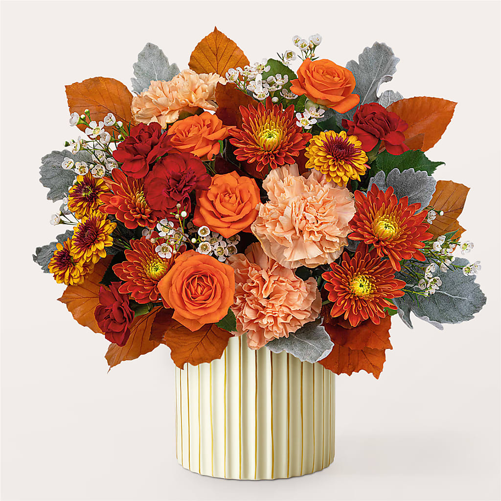 Merlot Bouquet with Ivory Vase – HIRT'S FLOWERS INC, Strongsville OH