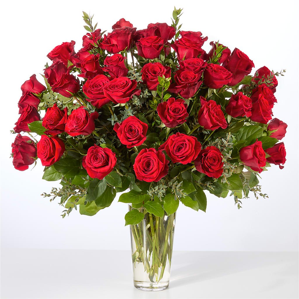 Forever Yours Fifty Stem Red Rose Bouquet – HIRT'S FLOWERS INC, Strongsville OH