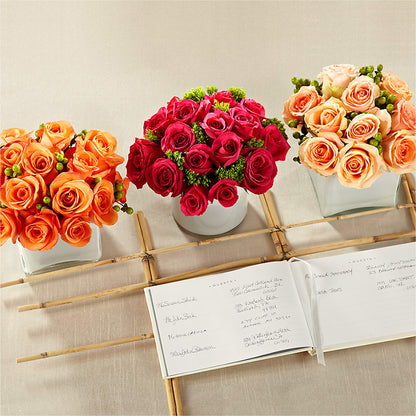 Dawn Rose Centerpiece – HIRT'S FLOWERS INC, Strongsville OH